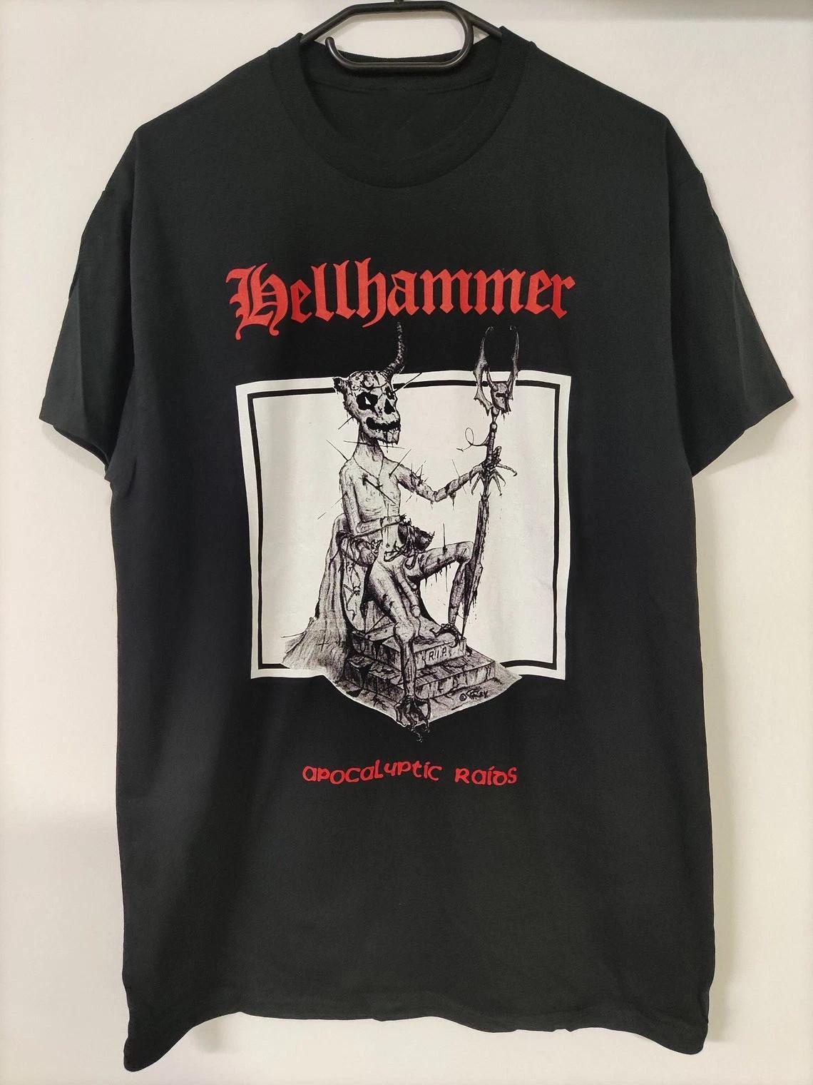 Retro Hellhammer Band T Shirt S-5XL Cotton Black Unisex TU583 XXXL