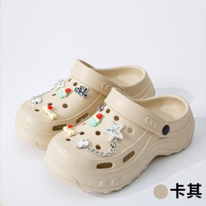 New thick-soled slippers women wear non-slip and wear-resistant cute cartoon eva slippers hole shoes wholesale