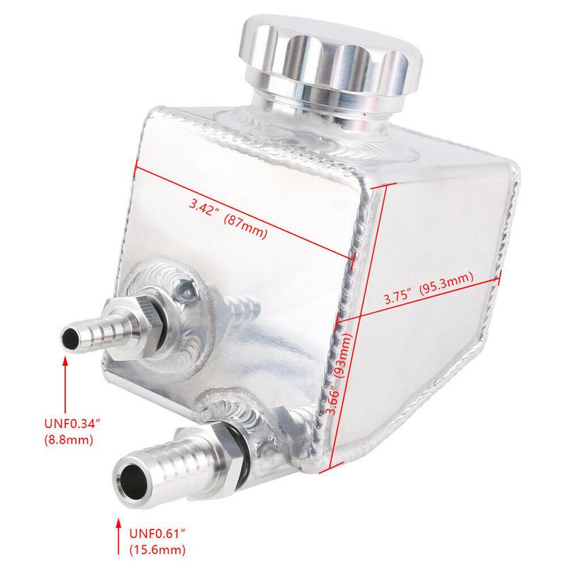 Aluminum Power Steering Pump Fluid Reservoir Tank Sandblasting for V6 V8 VT VX VU VY VZ VE LS1 LS2 Silver Black