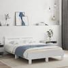 Vidaxl Bed Frame with Headboard, White, 120X200 Cm