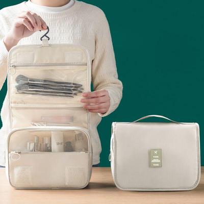 Women's Large Capacity Waterproof Travel Makeup Bag with Hook