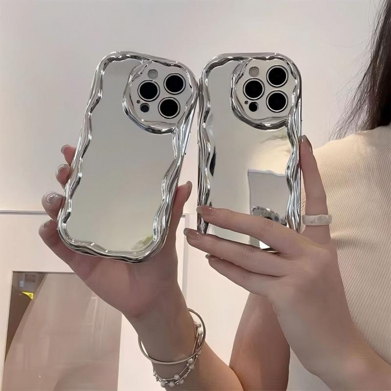 Electroplating cream pattern material is suitable for Apple 17promax cute new mobile phone case iphone15/14/11