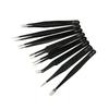 Stainless Steel Black ESD Bent Pointed Tweezers - Anti-static Mobile Phone Repair & Nail Art Tool