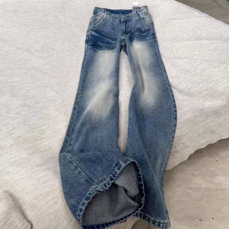 

Plus Size Spicy Girl Washed Bell Bottom Mid-Rise Flare Jeans 3X Large синій