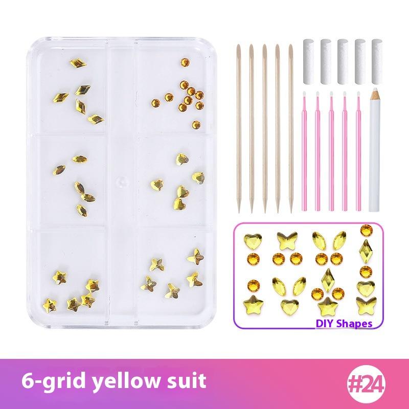 1 Set Dental Tooth Gems Crystal Diamond Heart Round Shaped Ornament Diy Tools Various Shapes Color Teeth Jewelry Denture