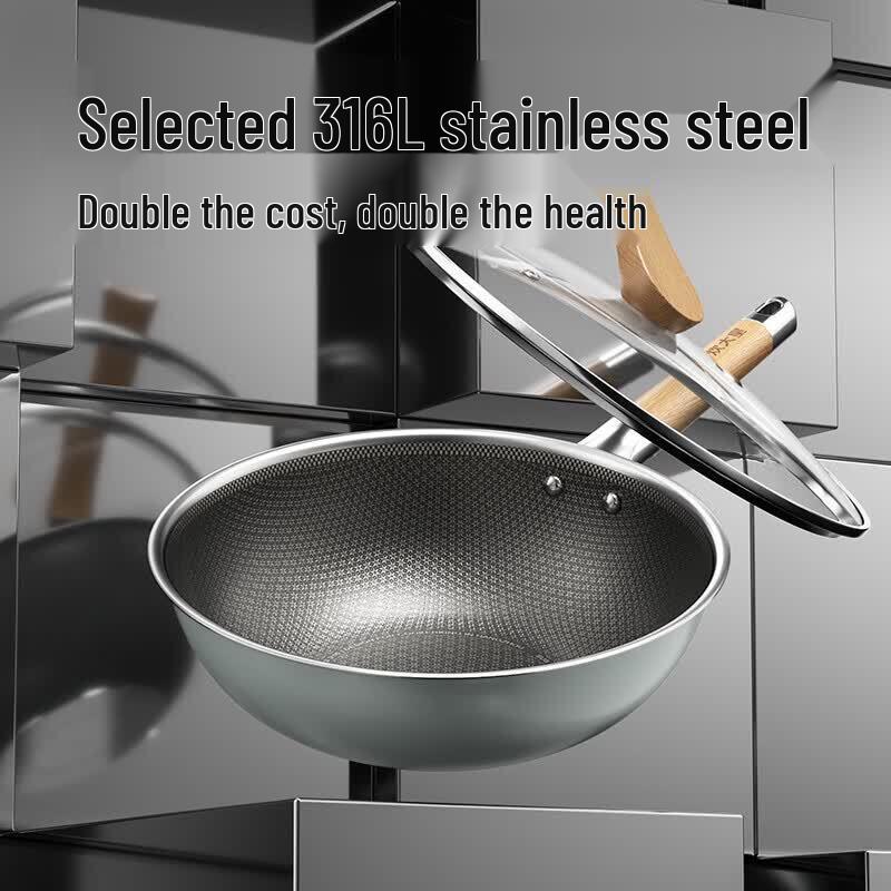 COOKER KING 30 см Нержавеющая сталь 316 Антипригарная вок-сковорода