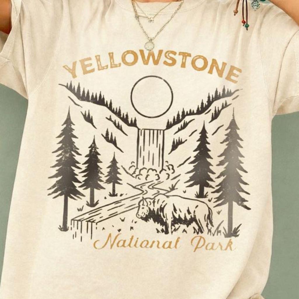 Mountain Waterfall Nature Shirt, Vintage Wildlife Graphic Tee, National Park Inspired T-Shirt, Outdoor Adventure Gift