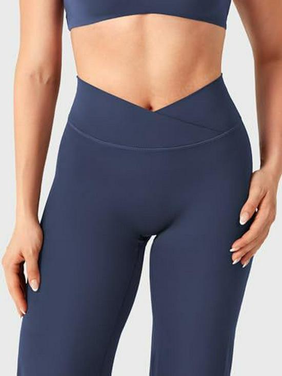 Cross V-Waist Wide-Leg High Elasticity Quick-Dry Yoga Pants for Pilates and Dance