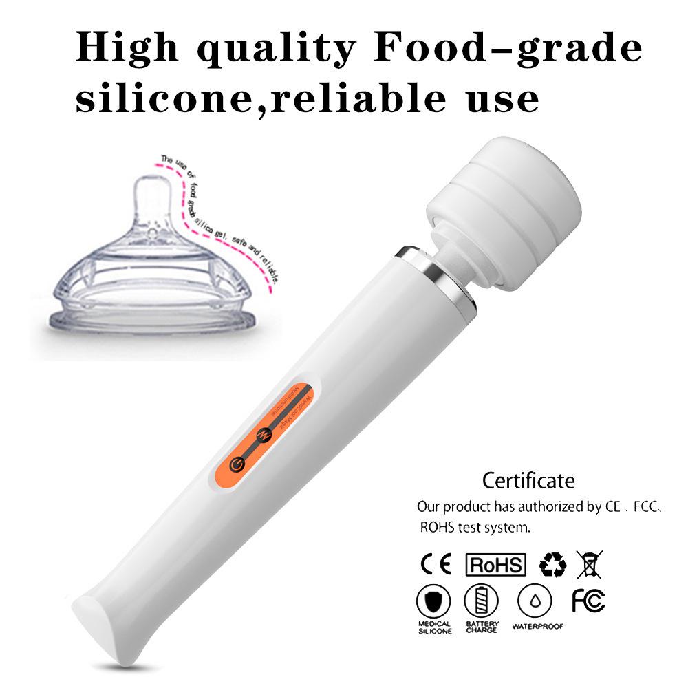 Powerful Multi-Frequency Vibrating Wand Massager for Women - Large Erotic Self-Pleasurer Adult Toy