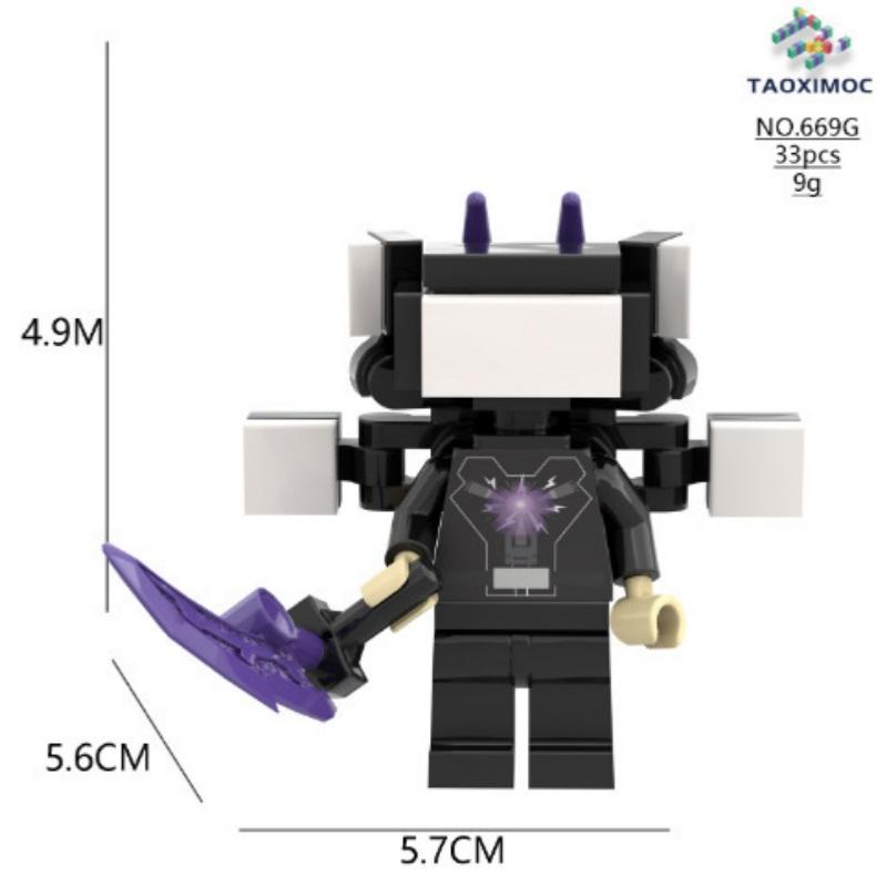 

Строительные блоки Titan Monitor Man Toilet Man Minifigure Toys