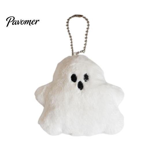 Sacs à dos Accessoire Fantôme 1/2/3 Pièces Halloween Porte-clés Peluche Pendentif, Ornement Blanc Peluche avec Chaîne de Perles, et Sacs à Main Accessoires Décoratifs Charme