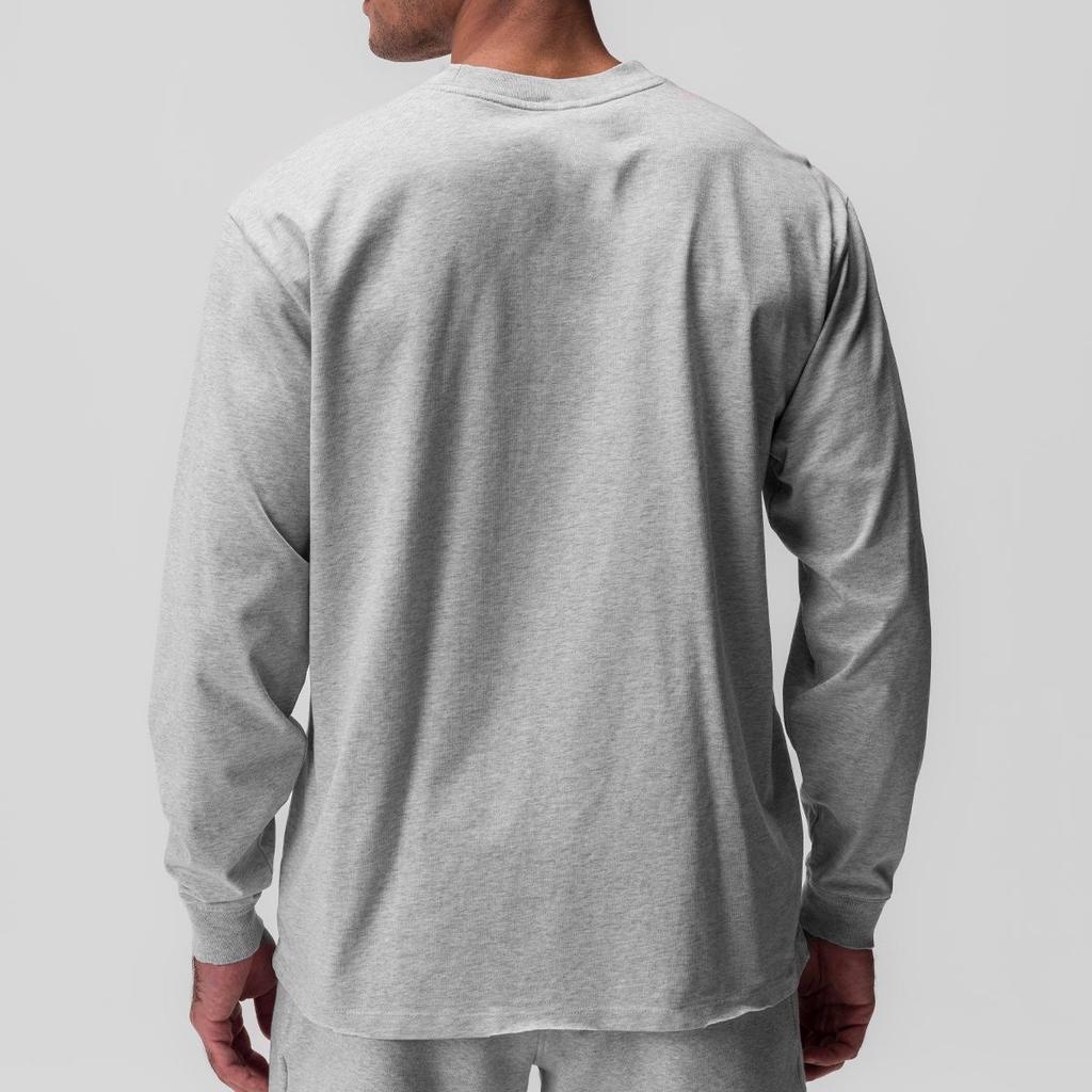 Fashion New Solid Color Sports and Casual Long-sleeved T-shirt for Men's Round Neck Fitness Exercise Top Base Shirt