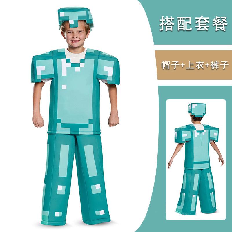 Halloween Minecraft Diamond Armor series game characters, acting costumes