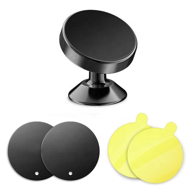 Universal 360 Degrees Rotate Magnetic Car Phone Holder Automobile Console Magnet Mount Mobile Phone Stand Adhesive Tape чёрный