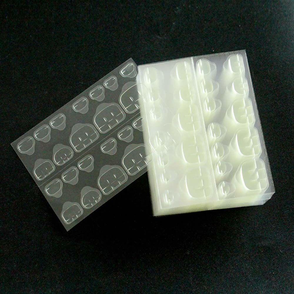Adhesive Tabs Transparent False Nail Stickers Fake Nail Tips Double-Sided Tapes Toenails Jelly Tape