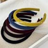 Autumn-Winter Retro Velvet Headband: Korean Style, High Skull, Thin, Versatile, Colorful Sponge Hairpin