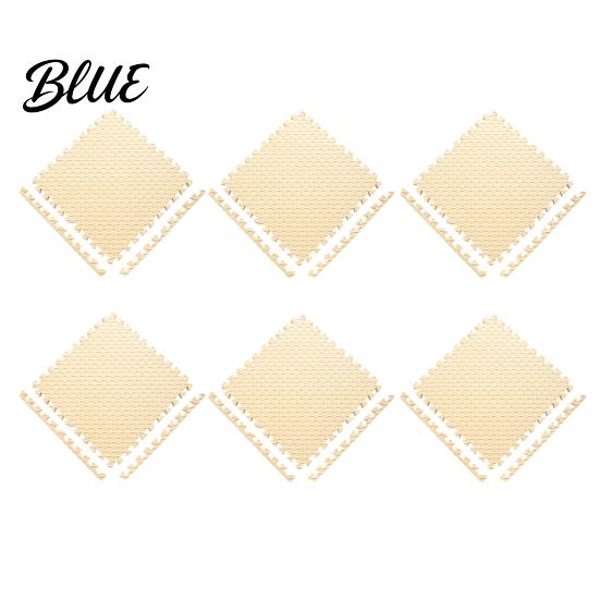 High Density EVA Foam 6Pcs Gym Floor Mats Puzzle Interlocking Tiles for Waterproof Workout Surface Home Gym Kids Play Areas Kitchen Flooring 11.8"
