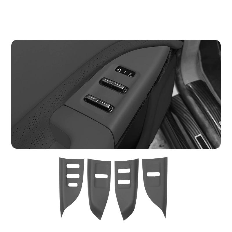 Car Silicone Glass Lifting Panel Sticker Window Button Frame Panel Protective Pad Film For Zeekr 7X 2024 2025 2026 Accessories