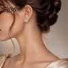 Versatile Alloy Earrings 1 Pair Butterfly Stud for Women, Sparkly Rhinestone Faux Pearl French Style Earrings, Glitter Cubic Zirconia Jewelry