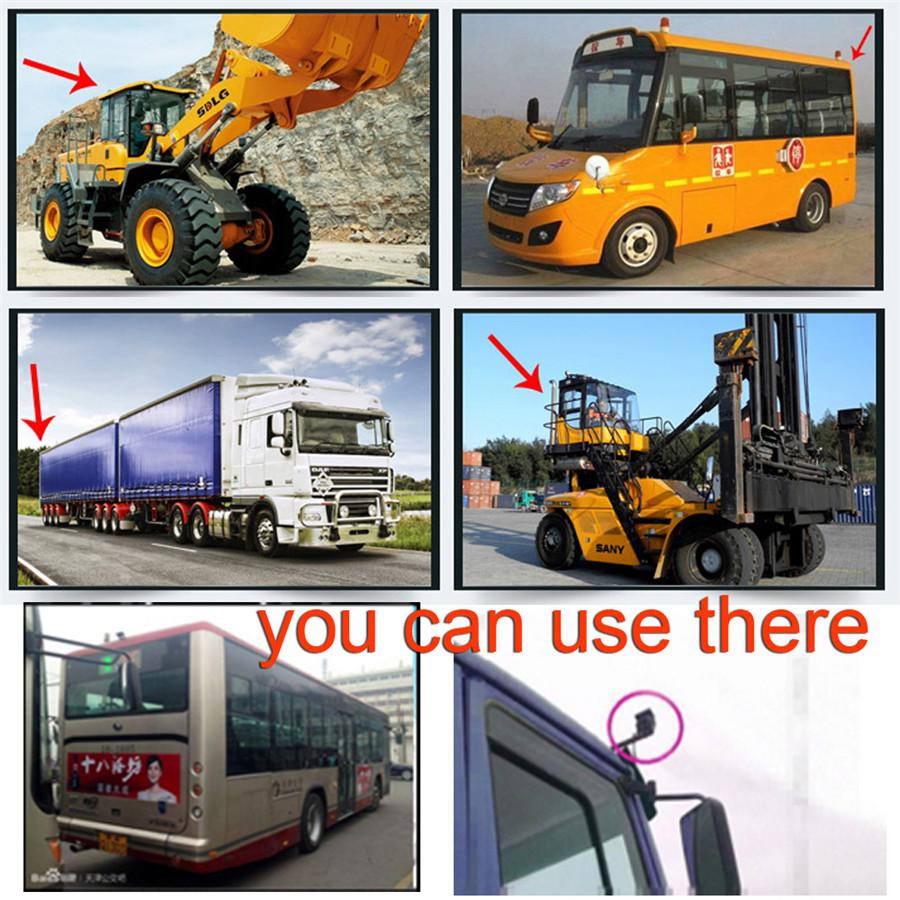 Waterproof 170° Wide Angle Truck Bus Rear View Backup Camera with 18 Lights