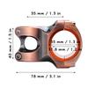 Mountain Bike Short Handlebar Stem 0 Degree Hollow Aluminum Alloy   Stem Part