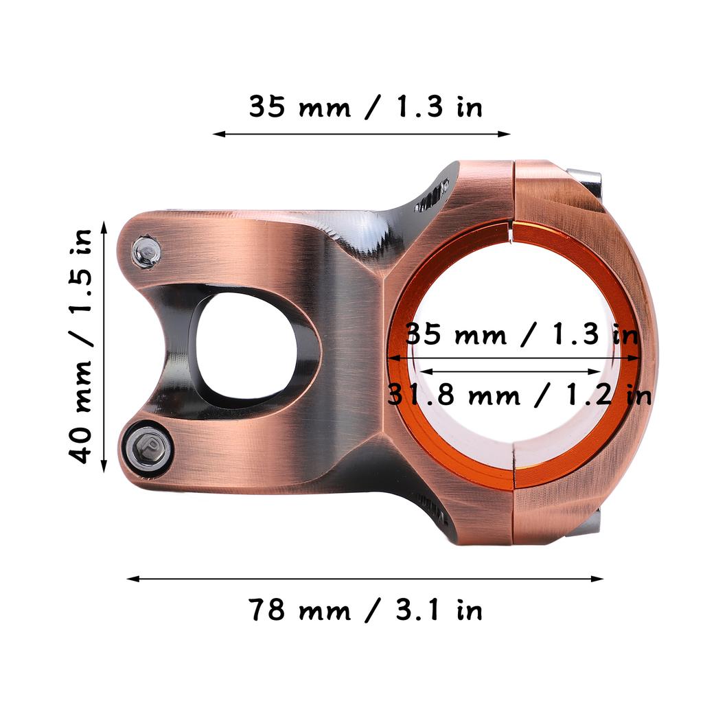 Mountain Bike Short Handlebar Stem 0 Degree Hollow Aluminum Alloy   Stem Part