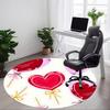 1 Stück Lutscher Herzen Büro Runder Teppich, Rutschfest, Weich und Langlebig, Büroteppich für Innendekoration, Perfekt für Büro, Schöne Dekoration yy260323