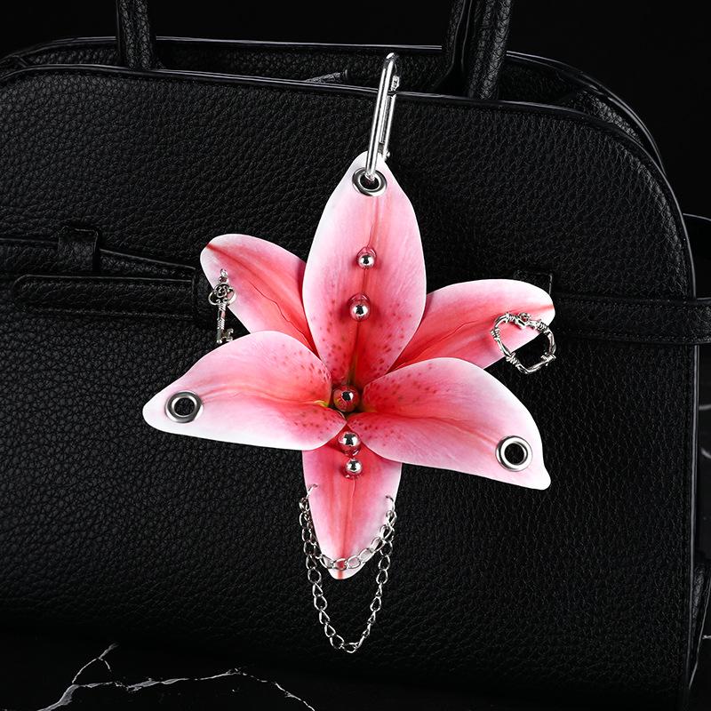 

Креативний брелок з імітацією квітки орхідеї лілії, аксесуари для прикраси рюкзака