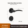 Brass Indoor Magnetic Silent Door Handle for Bedroom & Bathroom
