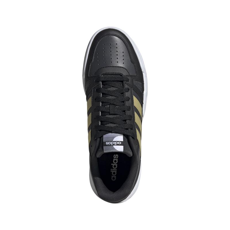 Adidas Lite Baller Comfortable Non-Slip Durable Low-Top Skate Shoes Unisex Sneakers Black Gold JR5235