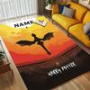Custom Name Owl Art Living Room Non-Slip Area Rug Soft Carpet for Bedroom Kids Playroom Sofa Office Home Decor Doormat