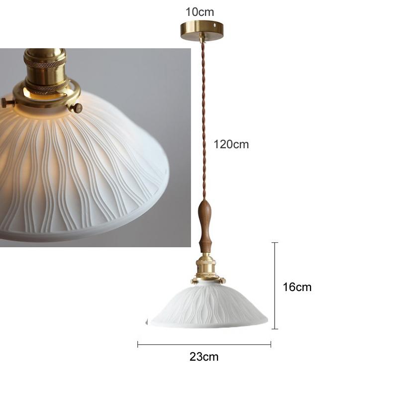 Ceramic Hanging Light Dining Room Kitchen Island Pendant Lamp Living Room Bronze Retro Ceiling Chandelier Bedroom Lamp Homestay