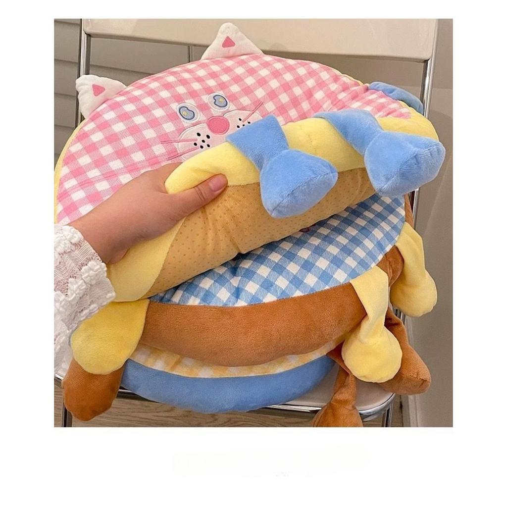 Cartoon Square Cotton Cushion, Reliable and Dual-use for Sitting, Comfortable and Stress Relieving Home Decoration, Seat Cushion