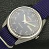 VINTAGE SEIKO 5 AUTOMATIC JAPAN 6309A MENS ARABIC BLUE DIAL WATCH a701345-5