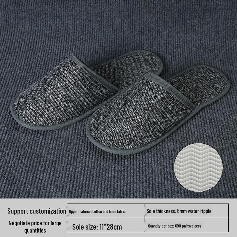 Yi Pan Disposable Hotel Slippers - Thickened Cotton