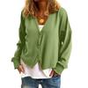Minimalist Long Sleeve Button Down Knit Sweater Womens Lightweight Stretch Fabric Easy Layering Oversized Cardigan Coat