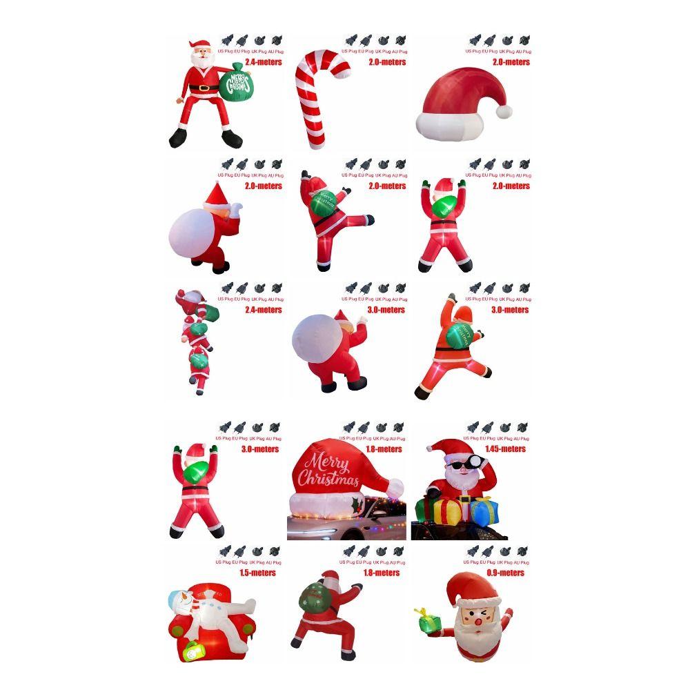 Giant Climbing Santa LED Lighted Waterproof Inflatable Christmas Decor Polyester Inflatable LED Lighted Inflatable Outdoor Use