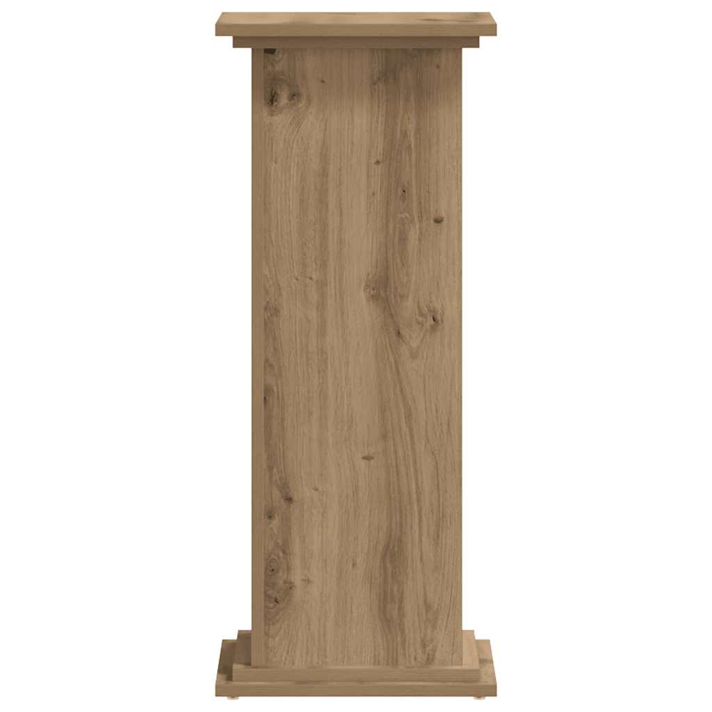 Artisan Oak Plant Stand 33 x 33 x 80 cm Wood Based Material