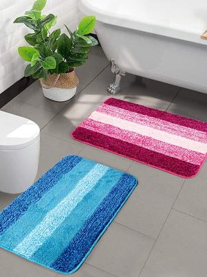Home Soft Microfibre Anti-Skid Bath Mat - Pack of 2, Full Size
