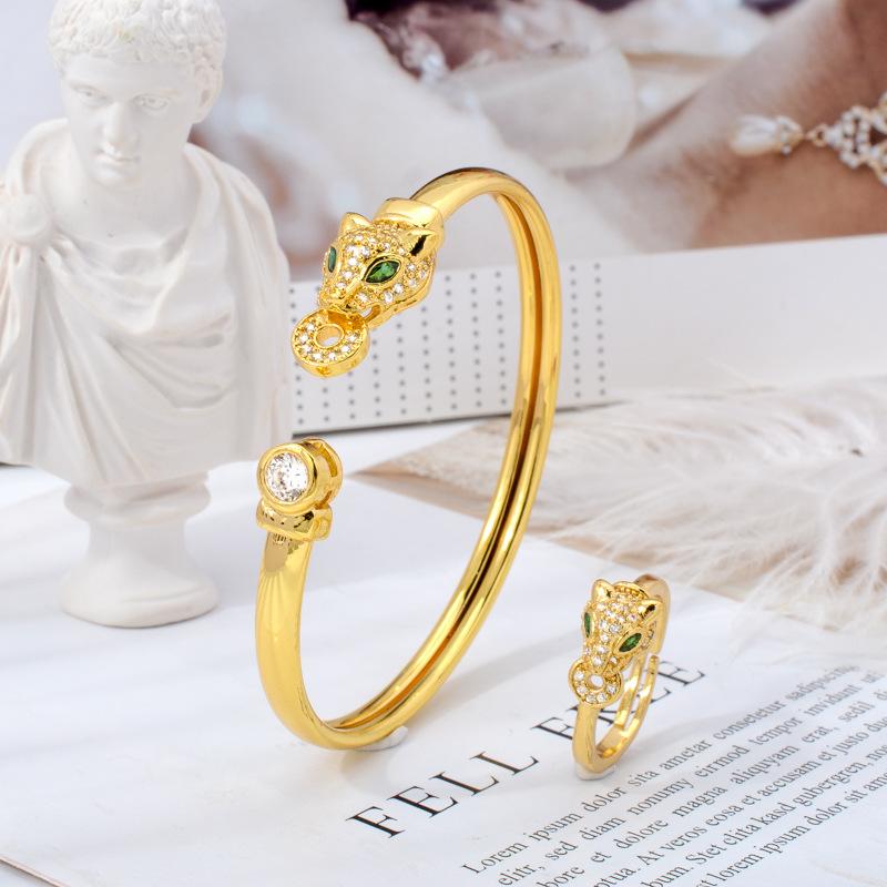 Specially Designed for K Crystal Zircon Leopard Bracelet Light Luxury Leopard Print Fashion