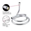 2-meter Silver/black PVC Flexible Shower Hose, Bathroom Shower Hose Extension, Bathroom Accessories.