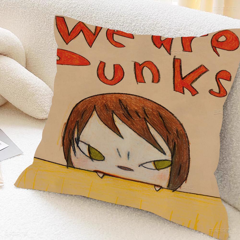 Yoshi Tomo Nara Pillow Cover Sofa Cushion Cover Home Room Decoration Children Gift