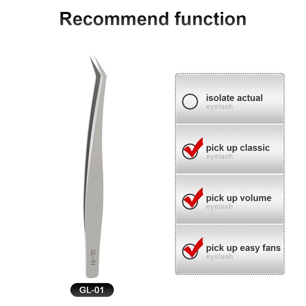 

1 шт. Пинцет для ресниц 6A-SA ESD Нержавеющая сталь Высокоточные антистатические изогнутые пинцеты для наращивания ресниц Инструмент для захвата GL-01