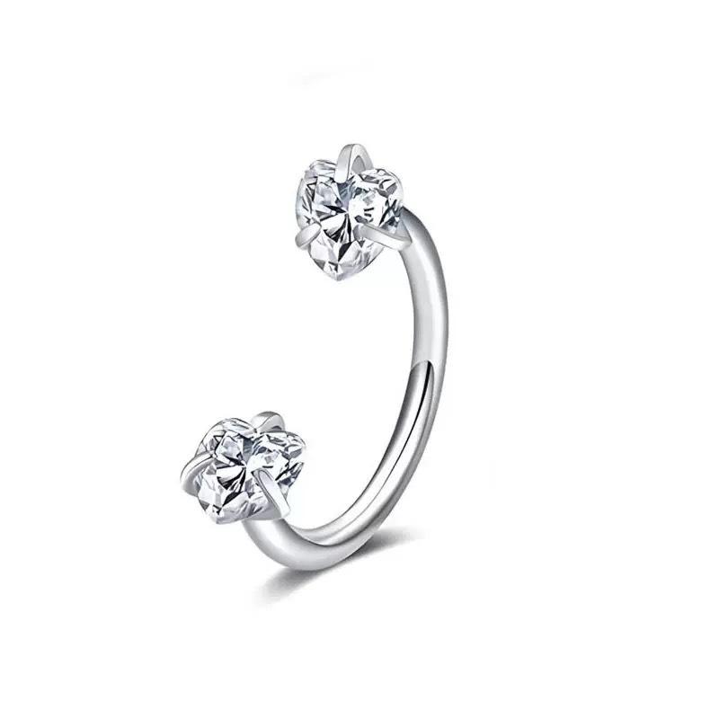 Horseshoe Nose Rings Stainless Steel Rianbow Cz  Nose Stud Lip Eyebrow Helix Ear Piercing Body Jewelry