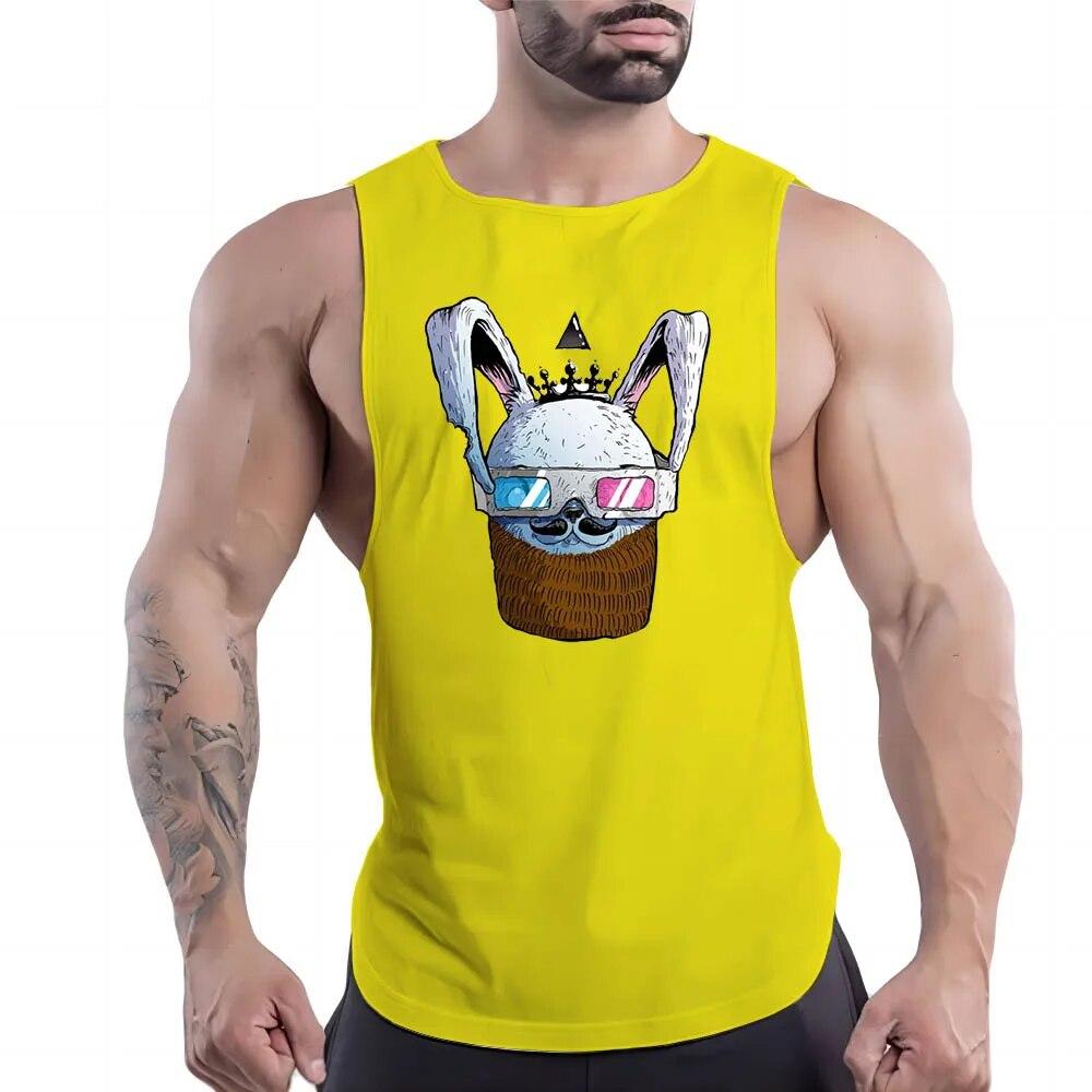 Four Seasons Leisure Cartoon Tierdruck Outdoor Freizeit Straße Ärmellose Weste Sommer Täglich Rundhals Atmungsaktiv Und Schlicht