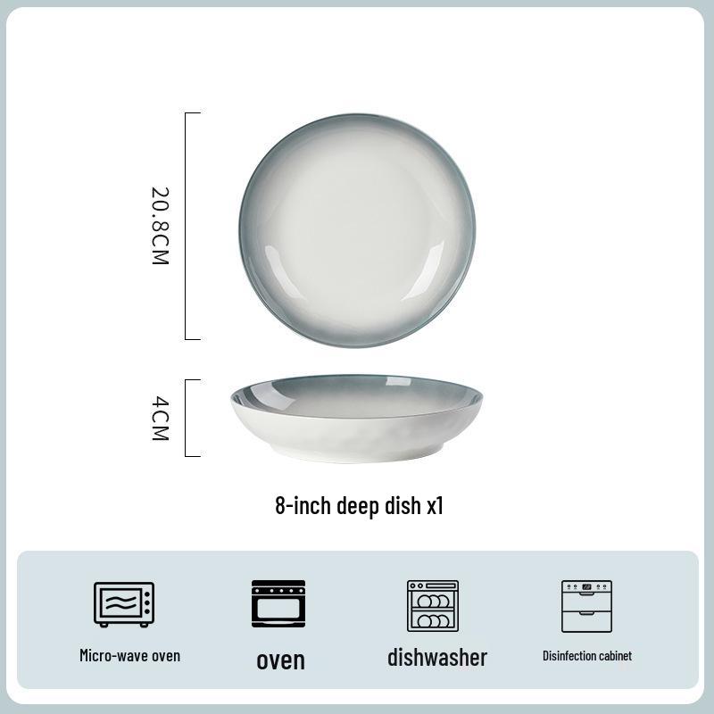 Verdicktes Anti-Verbrühungs-Keramik-Geschirrset mit Schüsseln und Tellern