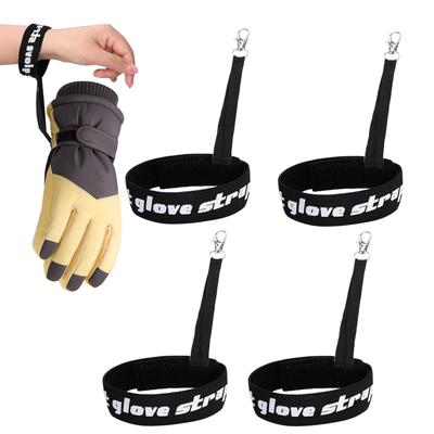 4 Stück Elastische Handgelenkbänder für Skihandschuhe Verstellbare Skihandschuh-Leine für Damen und Herren Sport Skihandschuh Anti-Verlust-Riemen
