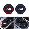 BBKY7 2PCS Car Cup Pad High-quality Silicone Coaster Non-slip Mat For BMW M Emblem E46 E36 E34 F10 E90 F30 E60 F30 E53 E30 E92 E87