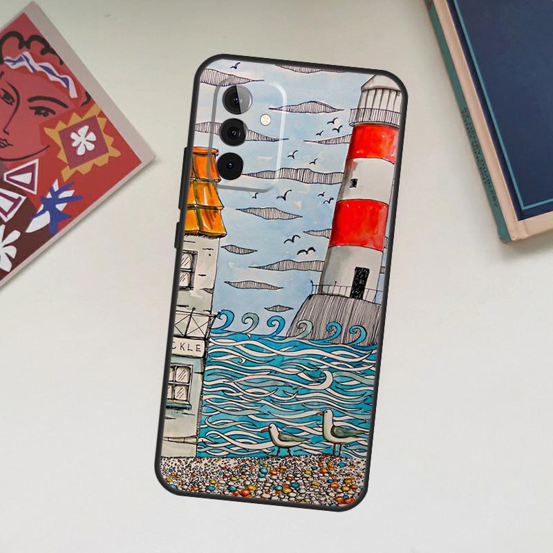 Abstract art highway landscape Case For Samsung Galaxy A13 A53 A33 A23 A56 A16 A36 A55 A35 A17 A54 A34 A14 A52 A32 A15