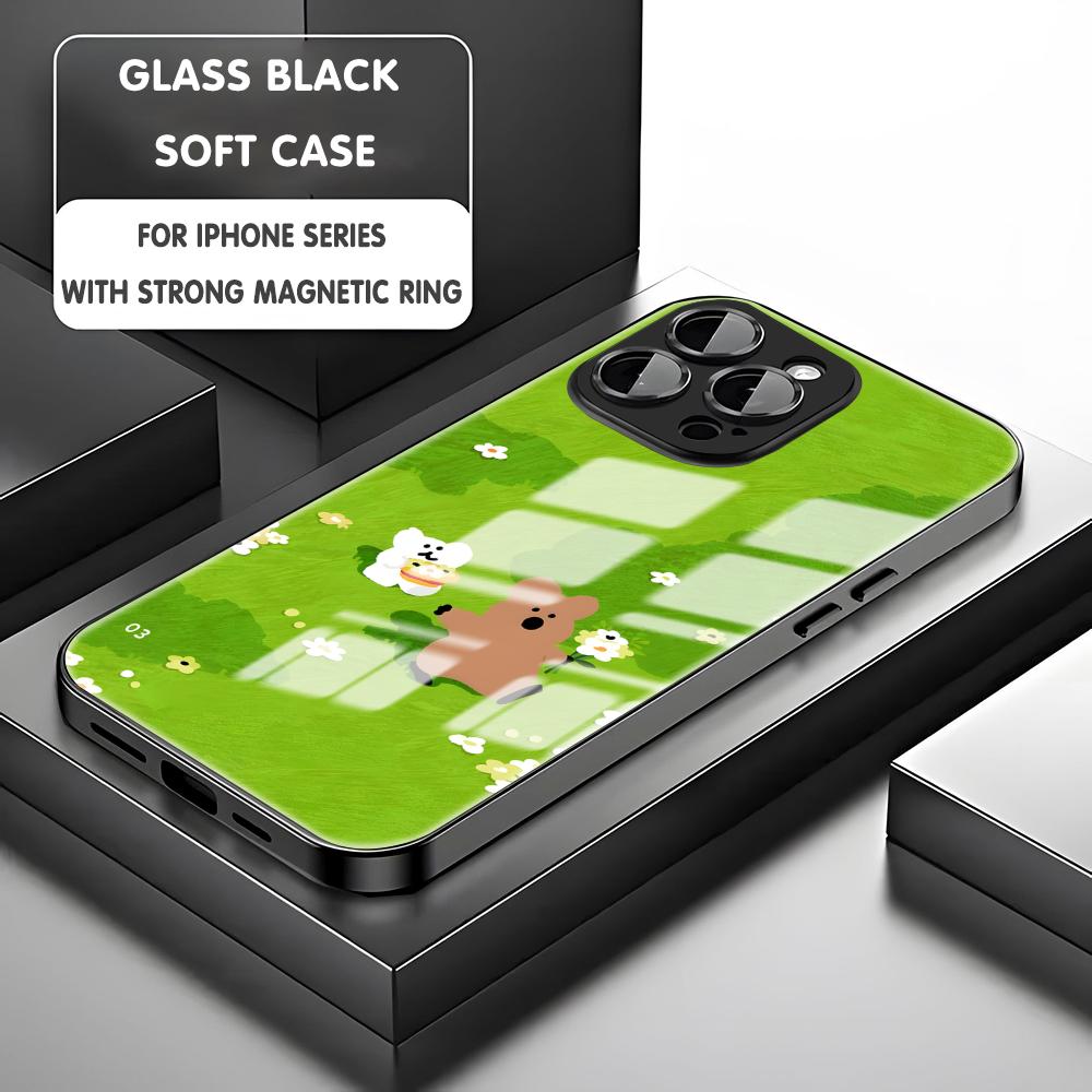 Cute D-Dinotaeng  Phone Case For iPhone17 16 15 14 13 12 11 X XR XS 8 Plus Mini Pro Max Glass Magnetic Case